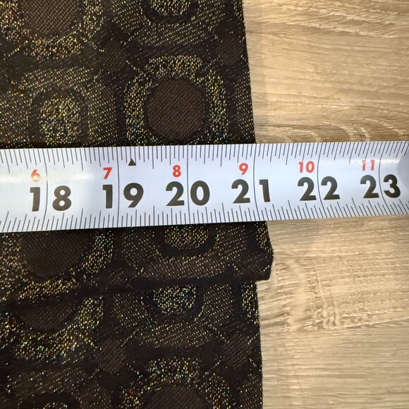 Ann Taylor Gold Metallic Circle Embroidered Holiday Festive Mini Skirt 10 - Picture 13 of 13